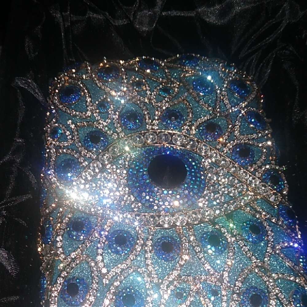 Blue and Silver Eye Clutch
